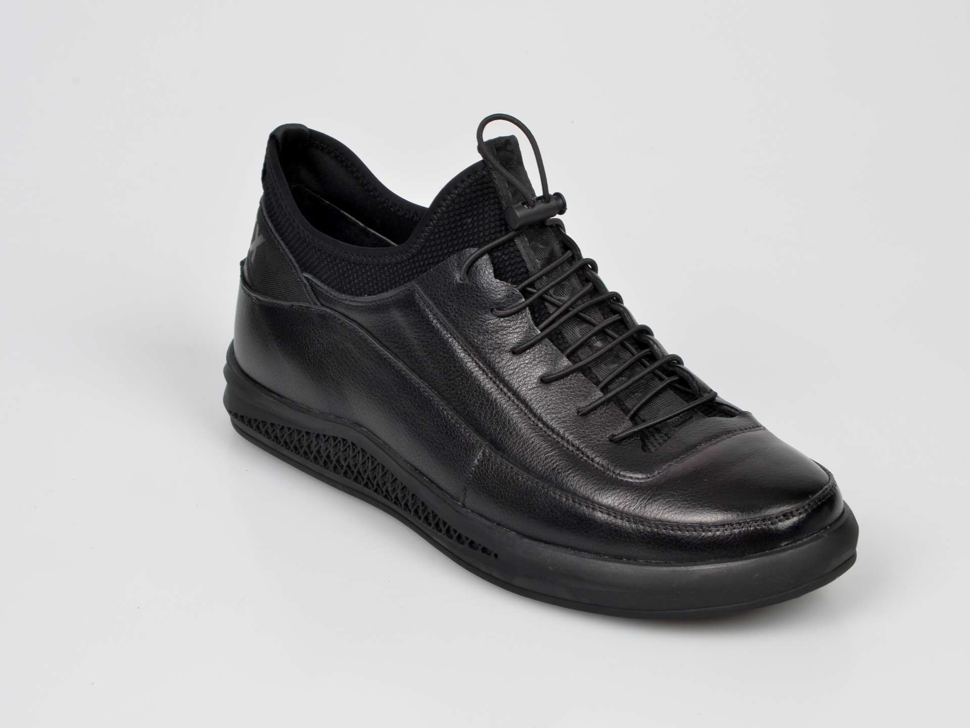 Pantofi OTTER negri, A00515, din piele naturala