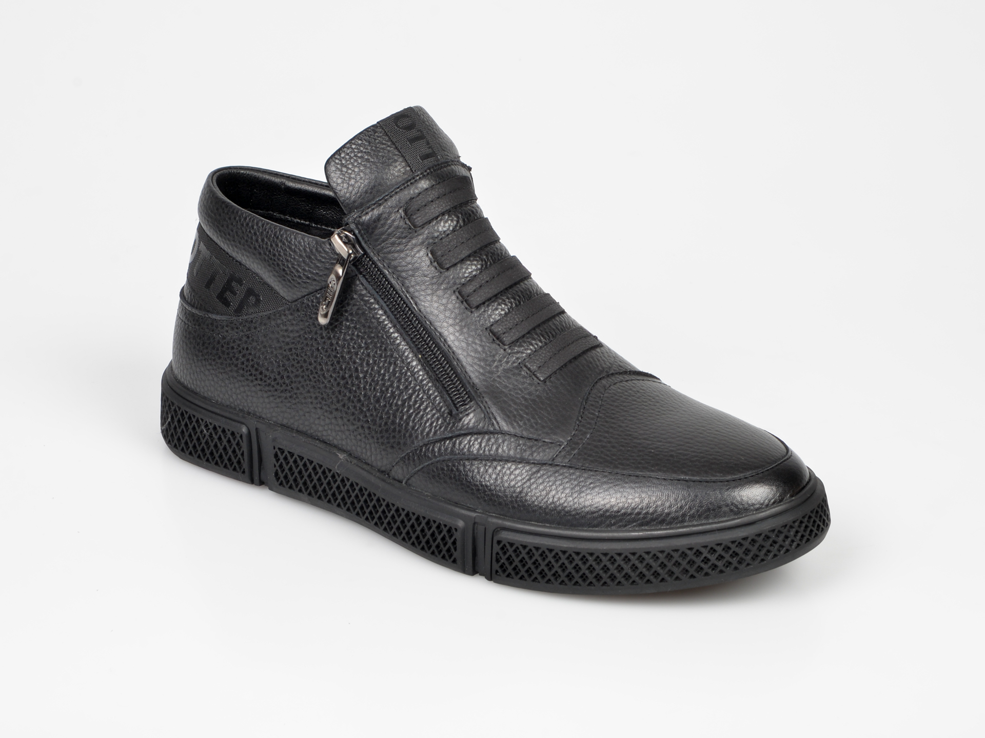 Pantofi OTTER negri, D42661, din piele naturala