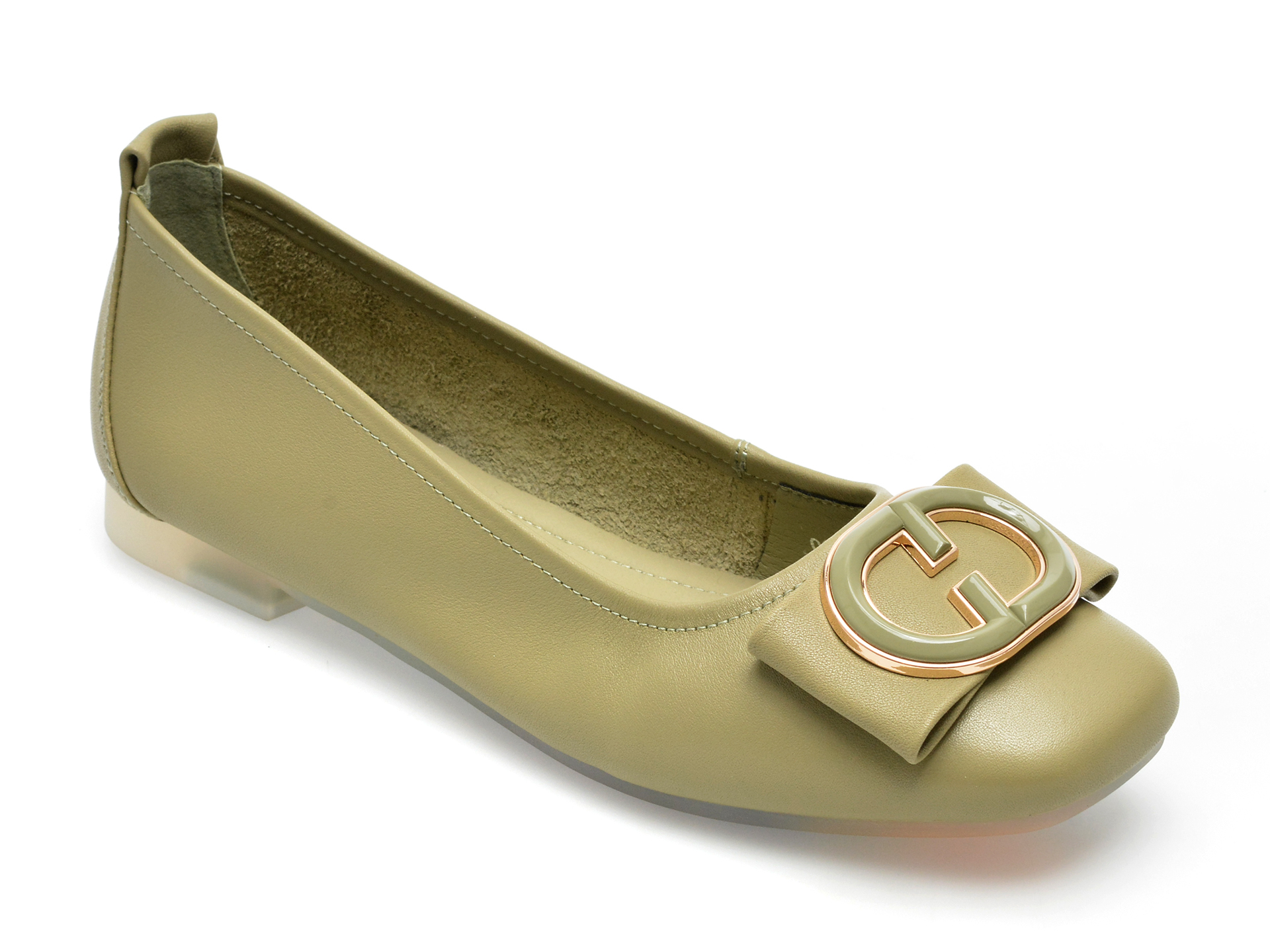 Balerini GRYXX verzi, D8871, din piele naturala /femei/pantofi