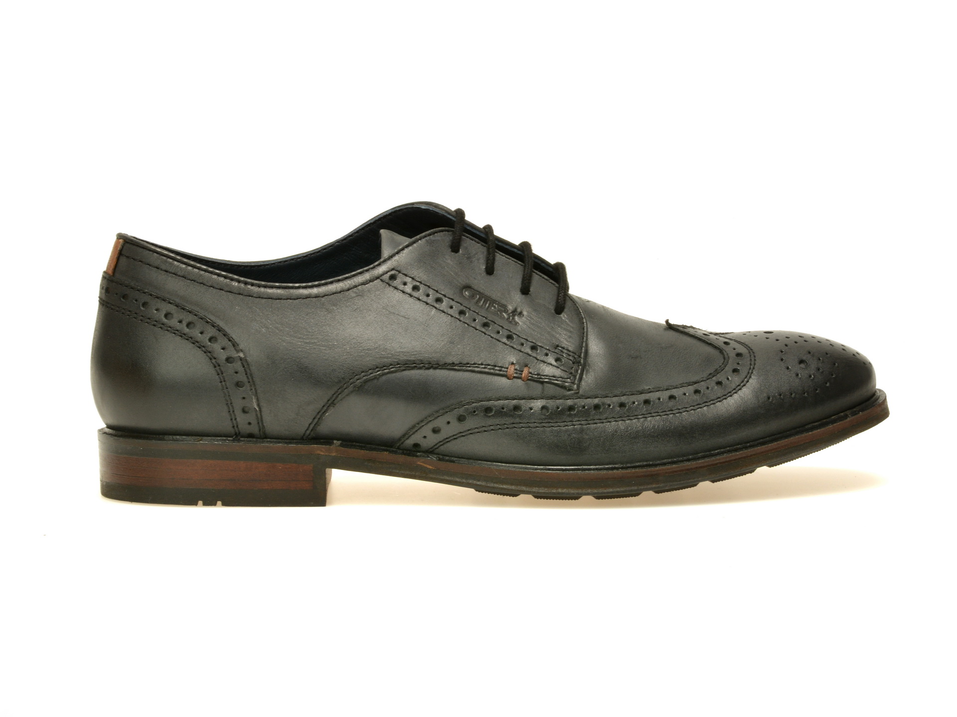 Pantofi OTTER negri, 950303, din piele naturala
