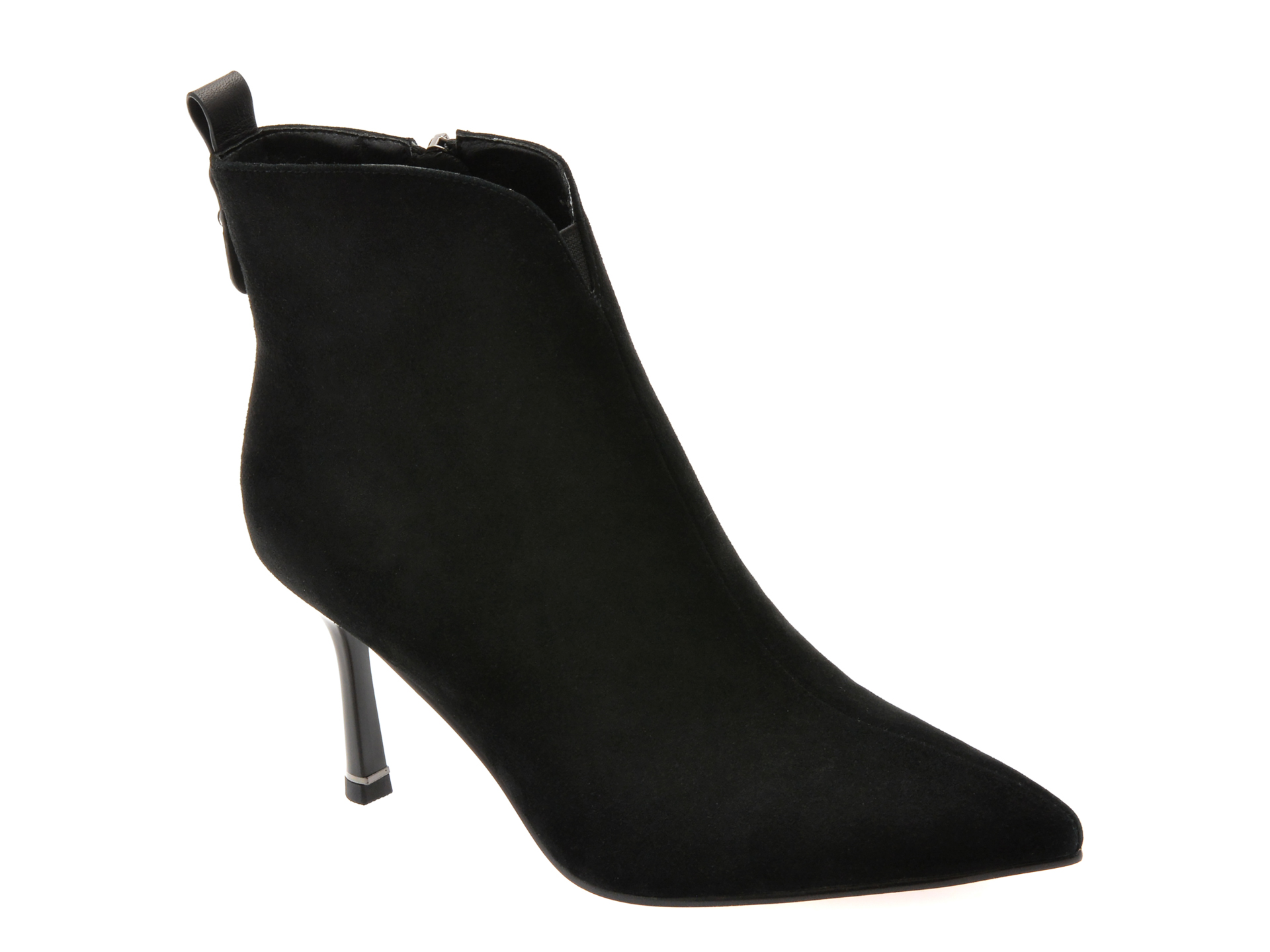 Botine elegante ALDO negre, JY50004, din piele intoarsa