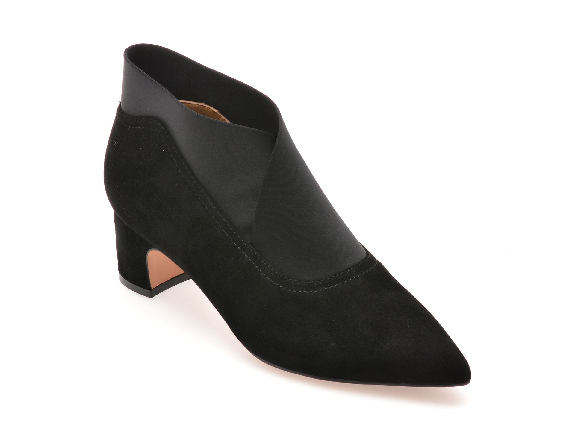 Botine elegante FLAVIA PASSINI negre, D102, din piele intoarsa