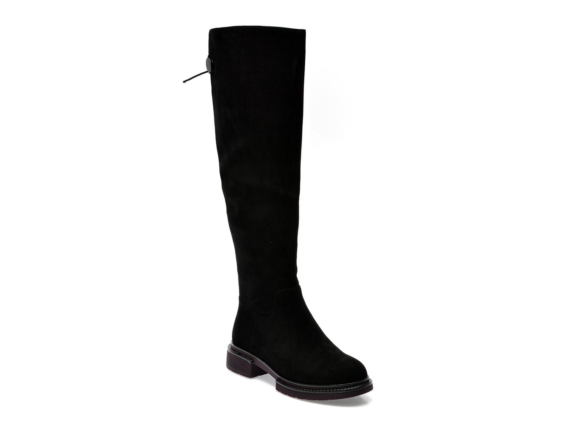 Cizme EPICA negre, 175019, din piele intoarsa cizme dama 2023-03-24