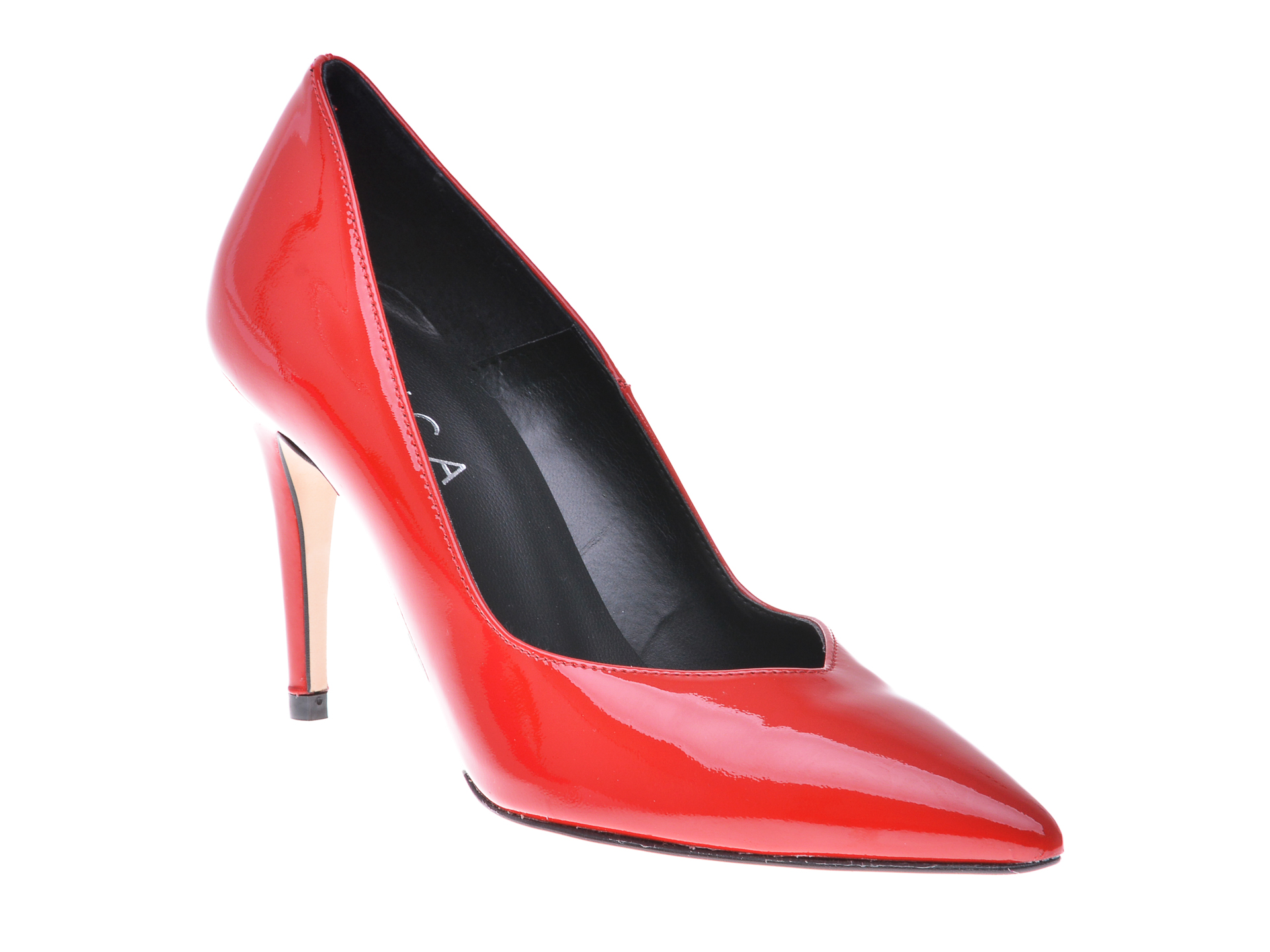 Pantofi EPICA rosii, 1091, din piele naturala lacuita