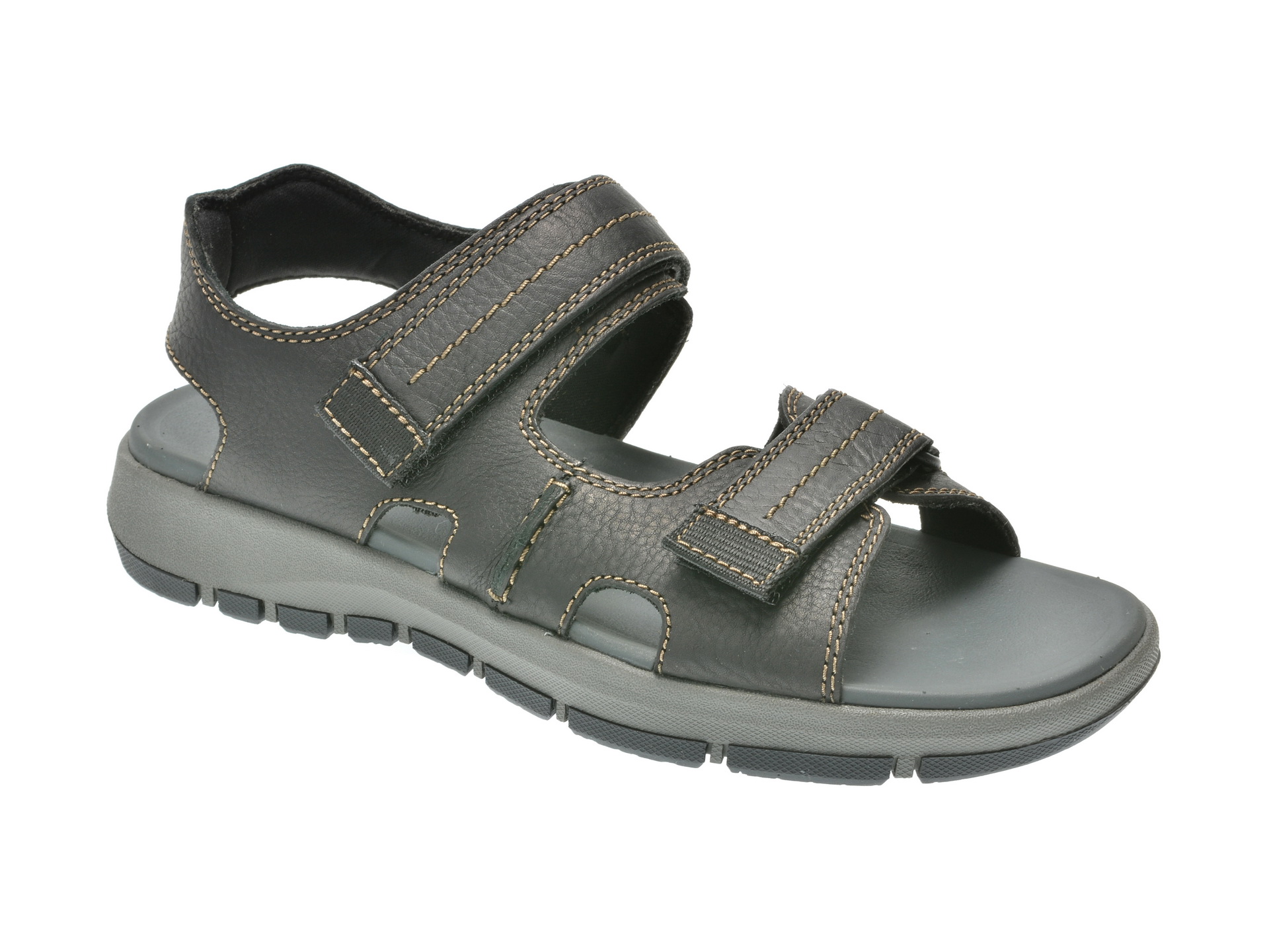 Sandale CLARKS negre, 6131545, din piele naturala