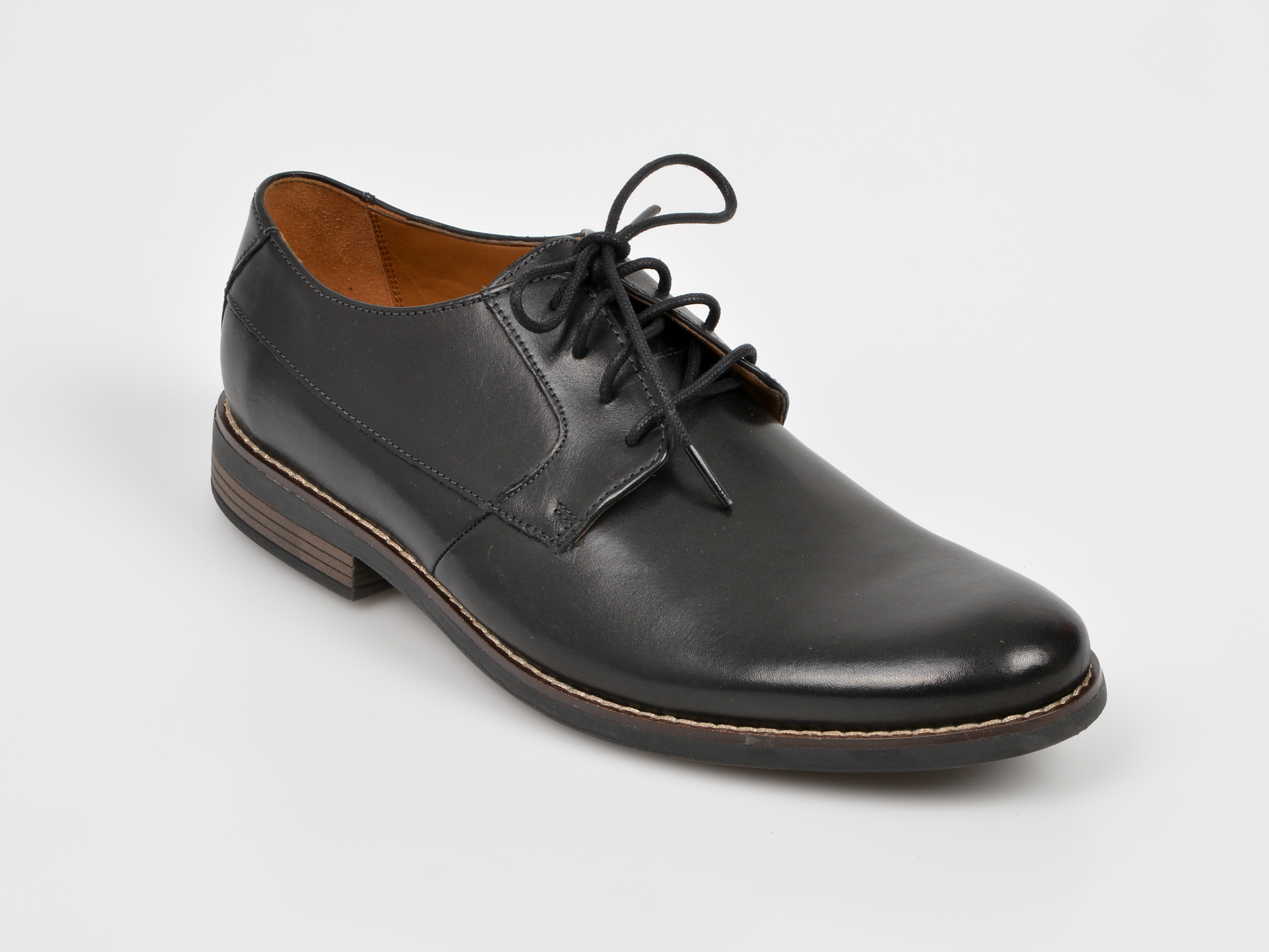 Pantofi CLARKS negri, Beckpla, din piele naturala