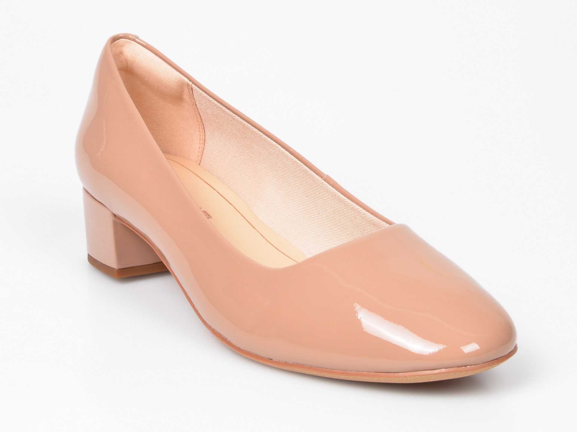 Pantofi CLARKS nude, Orabella Alice, din piele naturala lacuita