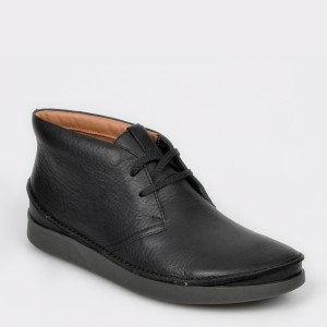 Ghete CLARKS negre, Oaklris, din piele naturala