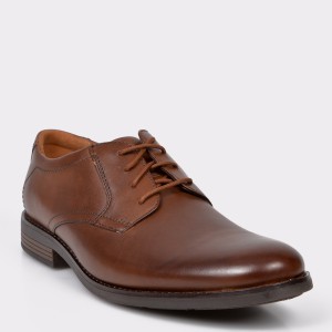 Pantofi CLARKS maro, Becklac, din piele naturala