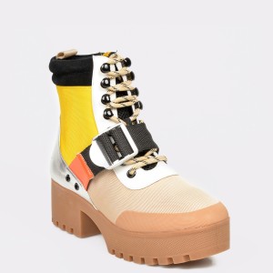 Ghete STEVE MADDEN multicolore,Grady, din material textil si piele naturala