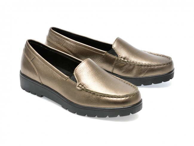 Pantofi ARA aurii, 14803, din piele naturala |