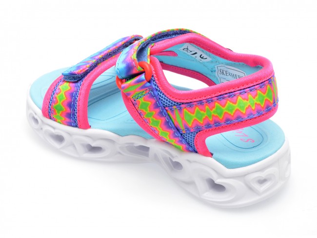 Sandale SKECHERS multicolor, HEART LIGHTS SANDALS, din | otter.ro