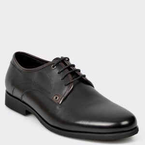 Pantofi OTTER negri, F33553, din piele naturala