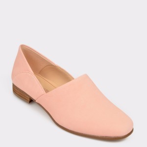 Pantofi CLARKS roz, Pureton, din nabuc