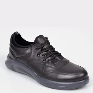 Pantofi sport OTTER negri, 2801, din piele naturala
