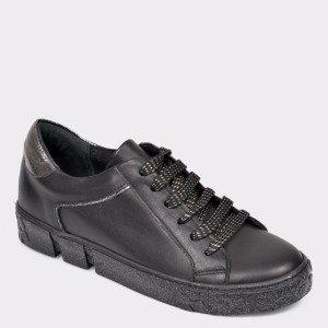 Pantofi sport FLAVIA PASSINI negri, 3209, din piele naturala