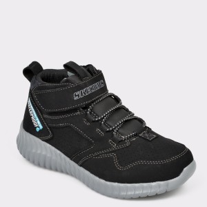 Ghete SKECHERS negre, 97895L, din piele ecologica