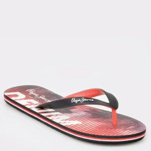 Slapi PEPE JEANS negri, Ms70074, din PVC