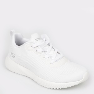 Pantofi sport SKECHERS albi, 32504, din material textil