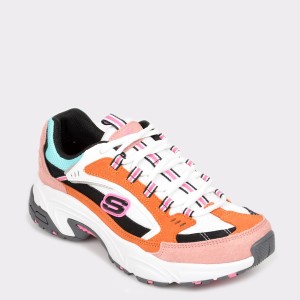 Pantofi sport SKECHERS portocalii, 13452, din material textil