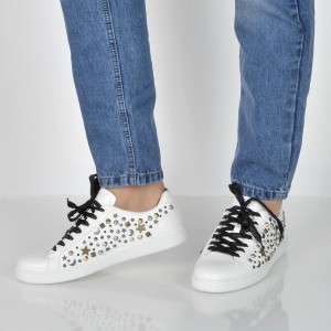 Pantofi ALDO albi, Poria, din piele ecologica