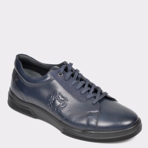 Pantofi OTTER bleumarin, Harbino, din piele naturala