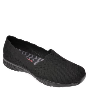 Pantofi SKECHERS negri, Seager Stat, din material textil
