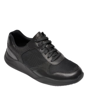 Pantofi sport CLARKS negri, Sift Lace, din material textil si piele naturala