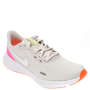 Pantofi sport NIKE albi, Revolution 5, din material textil