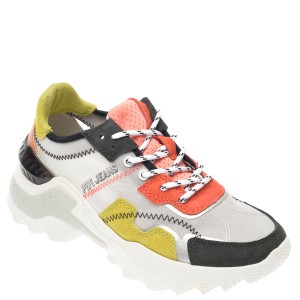 Pantofi sport PEPE JEANS multicolori, LS31003, din material textil si piele intoarsa