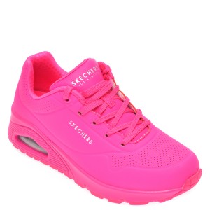 Pantofi sport SKECHERS roz, Uno Night Shades, din piele ecologica
