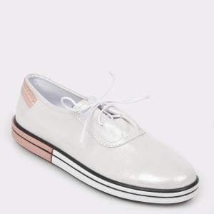 Pantofi FLAVIA PASSINI albi, Cb9810, din piele naturala