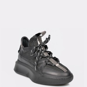 Pantofi sport FLAVIA PASSINI negri, 3011, din piele naturala