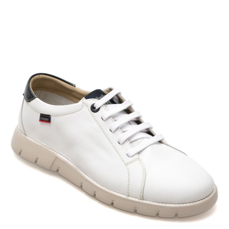 Pantofi CALLAGHAN albi, 57701, din piele naturala