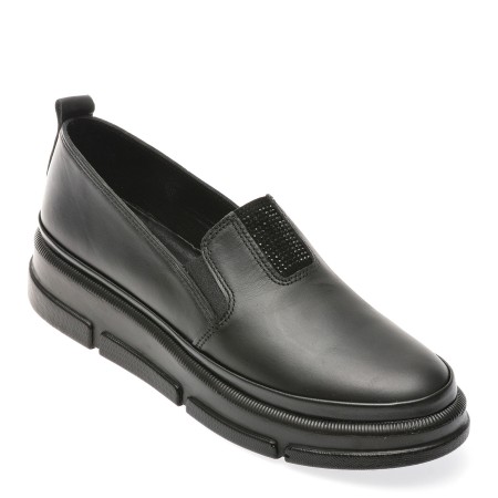 Pantofi casual EPICA negri, 387309, din piele naturala