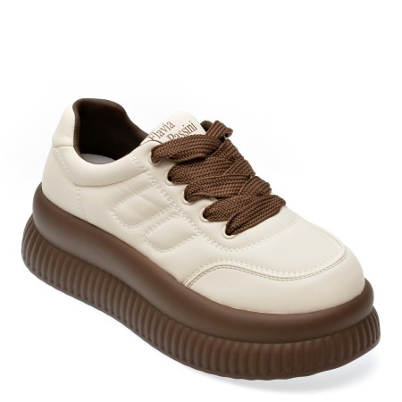 Pantofi casual FLAVIA PASSINI albi, 11921, din piele ecologica