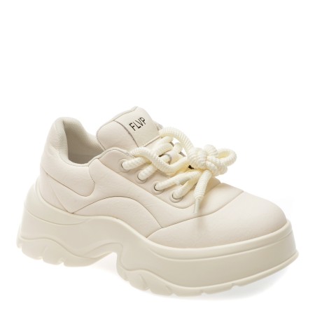 Pantofi casual FLAVIA PASSINI albi, 2130, din piele naturala