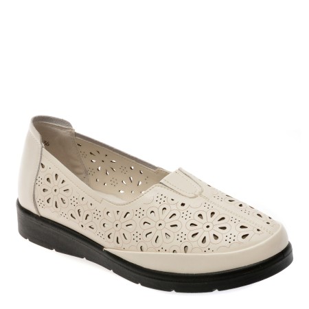 Pantofi casual FLAVIA PASSINI albi, 33195, din piele naturala