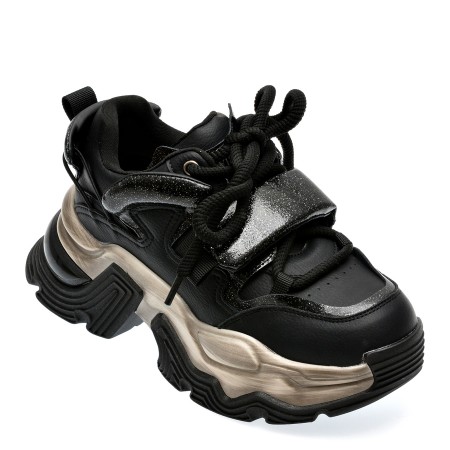 Pantofi casual FLAVIA PASSINI negri, 50121, din piele naturala