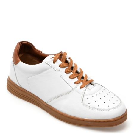 Pantofi casual GRYXX albi, 33948, din piele naturala