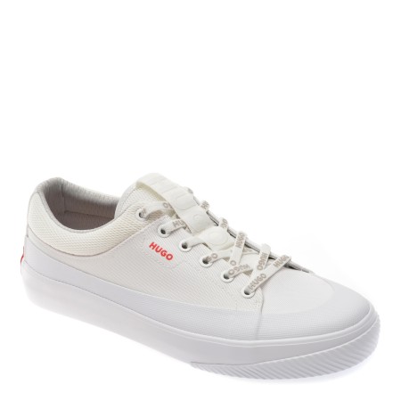 Pantofi casual HUGO albi, 7235, din material textil