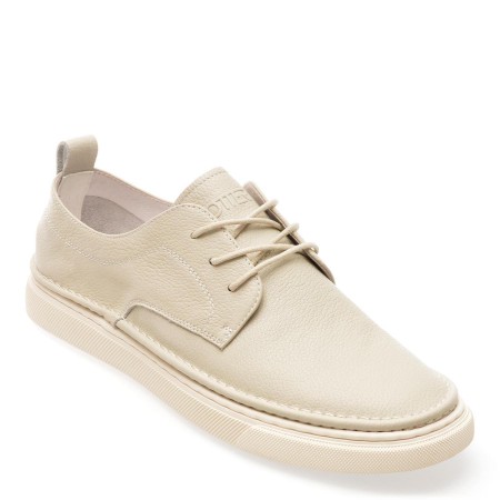 Pantofi casual OTTER albi, 5159, din piele naturala