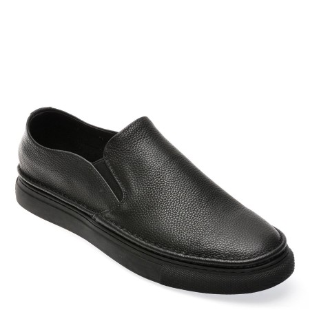 Pantofi casual OTTER negri, 2238, din piele naturala