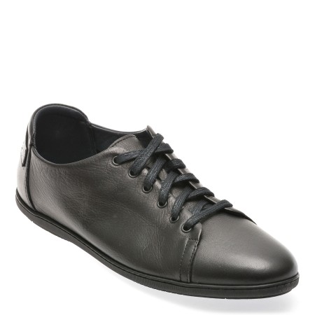 Pantofi casual OTTER negri, 33812, din piele naturala