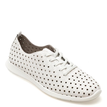 Pantofi casual REMONTE albi, R71011, din piele naturala