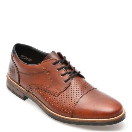 Pantofi casual RIEKER maro, 135171, din piele naturala