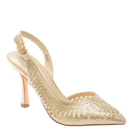 Pantofi eleganti EPICA BY MENBUR aurii, 24723, din material textil si piele ecologica