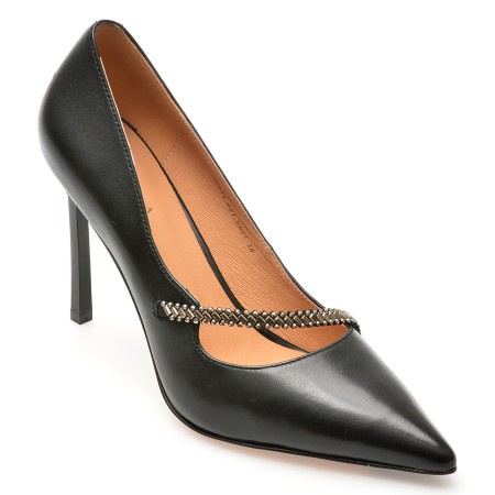 Pantofi eleganti EPICA negri, R21, din piele naturala