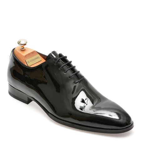 Pantofi eleganti LE COLONEL negri, 42523, din piele naturala lacuita