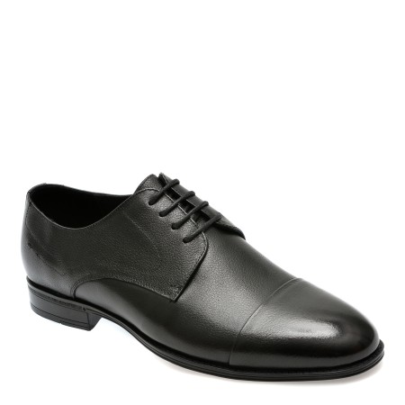 Pantofi eleganti OTTER negri, 1212, din piele naturala